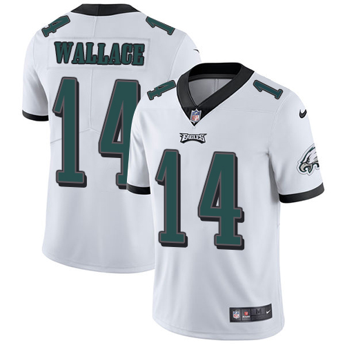 Nike Eagles #14 Mike Wallace White Men's Stitched NFL Vapor Untouchable Limited Jersey
